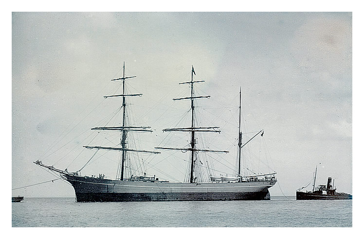 s.v. 'Inverurie' - under tow off Penarth Head c.1910.