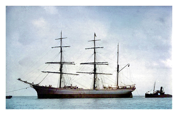 s.v. 'Inverurie' - under tow off Penarth Head c.1910.