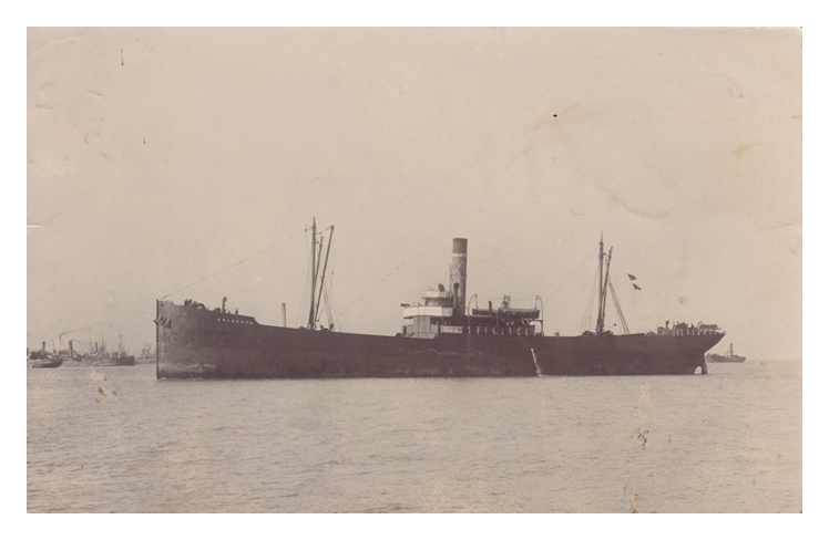 s.s. 'Calgarth' - A Wehrley postcard of the R. & J. H. Rea, Liverpool, vessel off Penarth Dock beach with Cardiff Docks distant taken by George Wehrley. 