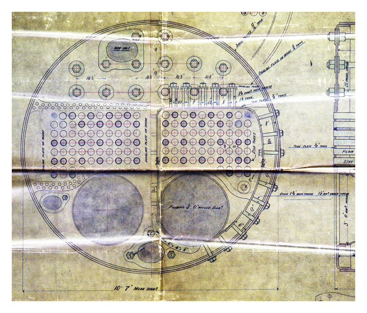 Plan of Boiler for Baron Douglas, 1887.