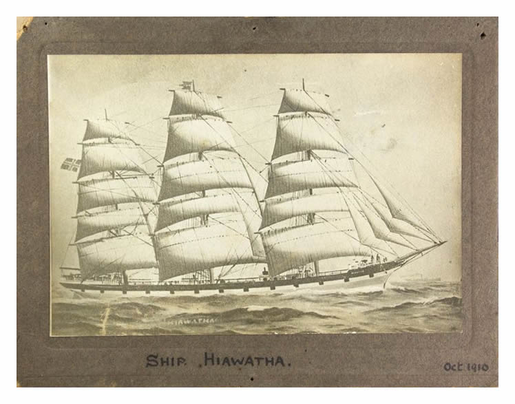 October 1910 - Ship 'Hiawatha'.