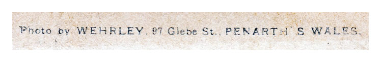 Wehrley of 97 Glebe Street, Penarth ' S Wales.