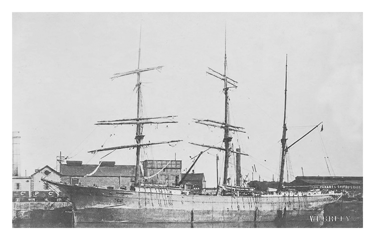 Unknown vessel No. 2 - Another steel hulled sailing vessel moored in Penarth Dock.