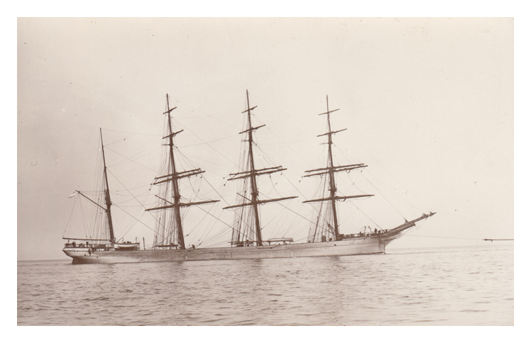 The 'Dora' - under tow off Penarth. 