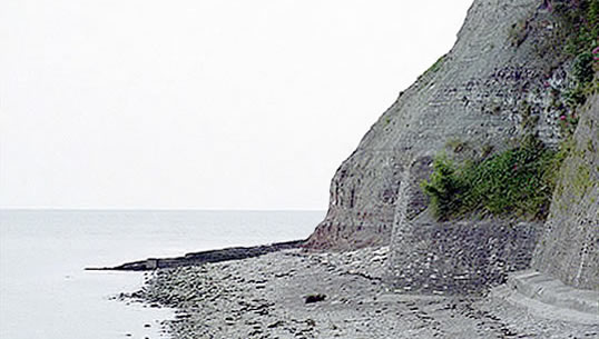 The beach below Penarth Head