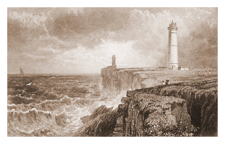 Lighthouse at Nash Point, near St. Donats, Glamorganshire
