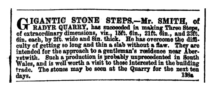 Gigantic stone steps - Radyr quarry