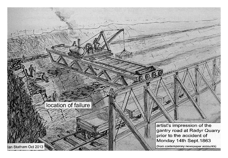 Radyr Quarry - the gantry road