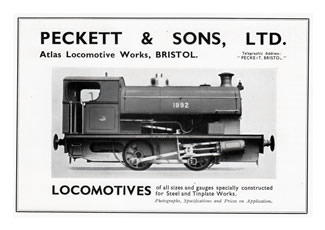 Peckett & Sons, Ltd. of the Atlas Locomotive Works, Bristol