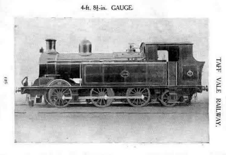six-wheeled coupled tank engine for the Taff Vale Railway - 1910