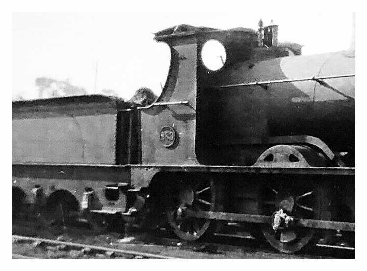 Taff Vale Railway 0-6-0 Class 'K' locomotive number 283 with tender at Penarth Dock Engine Shed.