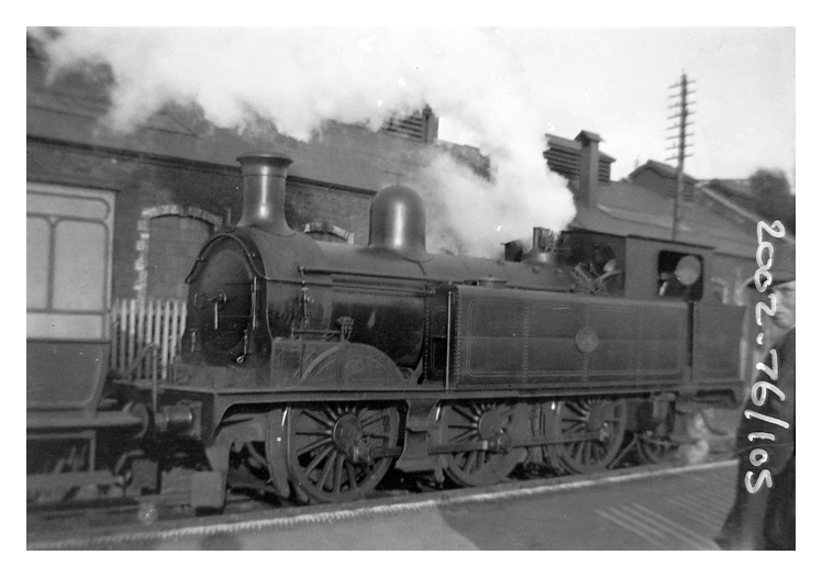 Taff Vale Railway 0-6-2T Class 'U' locomotive number 76 at Penarth Dock Station.