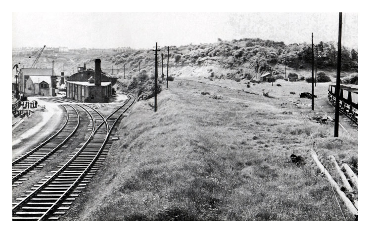 1958 - The view towards Penarth Dock from the Cogan Junction signal box.
