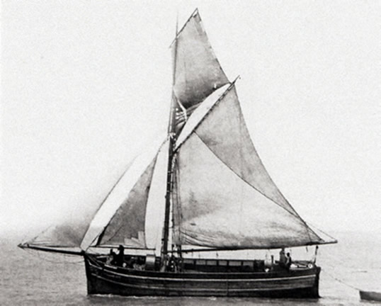The trow 'Industry' - Trows were the workhorses of the Bristol Channel and Severn Sea.