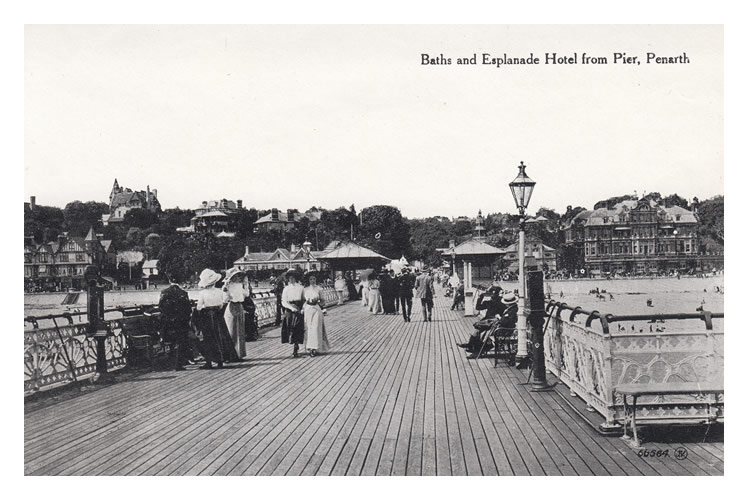 Baths and Esplanade Hotel from Pier, Penarth