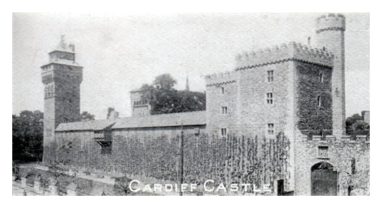 'Cardiff Castle' - " The Pocket Novelty Card - Just arrived in Cardiff " 