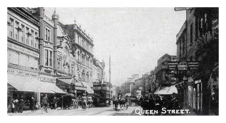 'Queen Street' - " The Pocket Novelty Card - Just arrived in Cardiff "