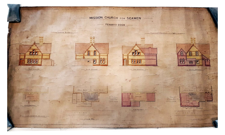 A Plan of Proposed Alterations to the Mission Church for Seamen at Penarth Dock.