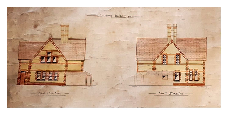 The East and North Elevations of the Existing Mission Church for Seamen at Penarth Dock. 