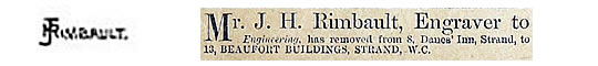 Mr. J. H. Rimbault, Engraver to Engineering