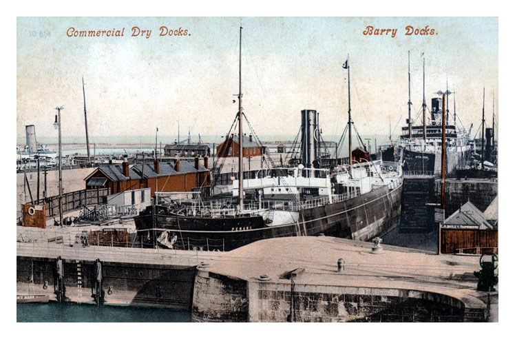 c.1905 - Commercial Dry Dock - Barry Docks