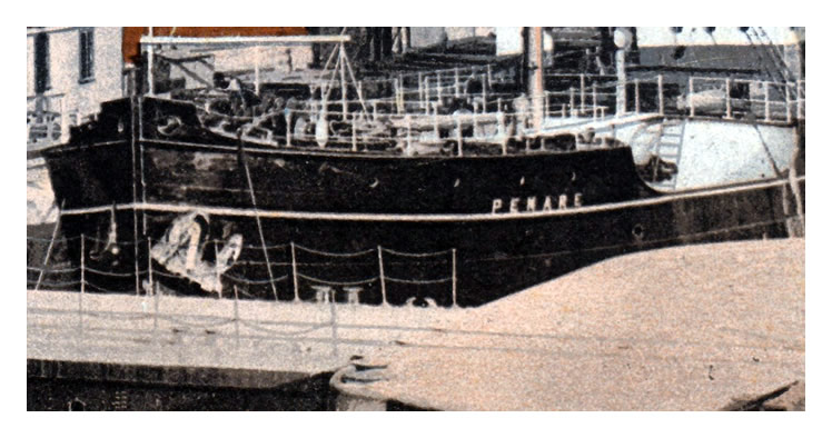 s.s Paenare in the c.1905 - Commercial Dry Dock - Barry Docks.