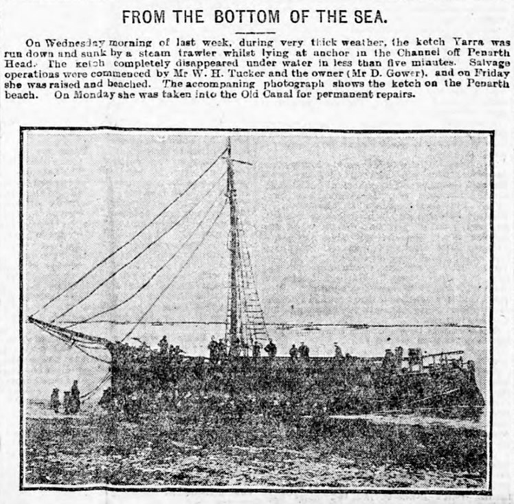 From the Bottom of the Sea - ketch 'Yarra' - 1906