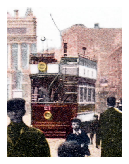No. 21 Tram on the Hayes, Cardiff.