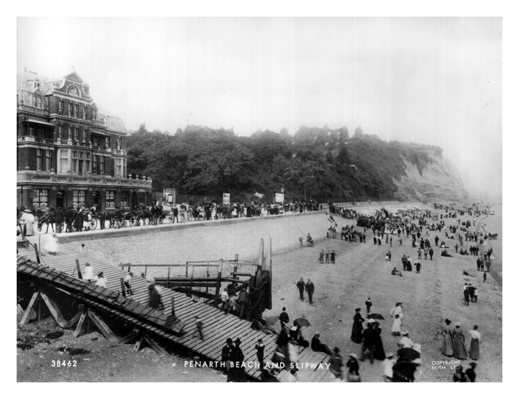 Penarth Beach and Slipway.