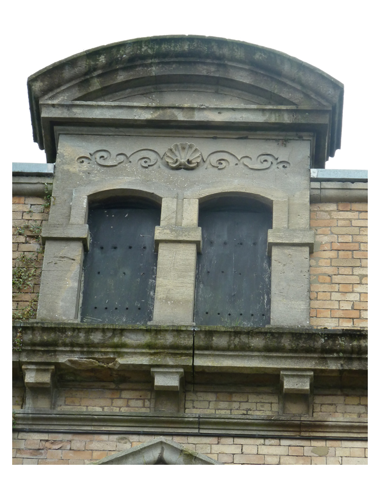 The fine architectural detail of the Mercantile Marine Office Building at Penarth Dock