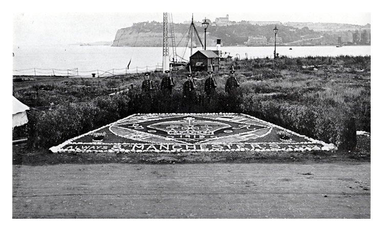 1914-18 - A view across the mud toward Penarth Head and the Mercantile Marine Office Building and Customs House at Penarth Dock.