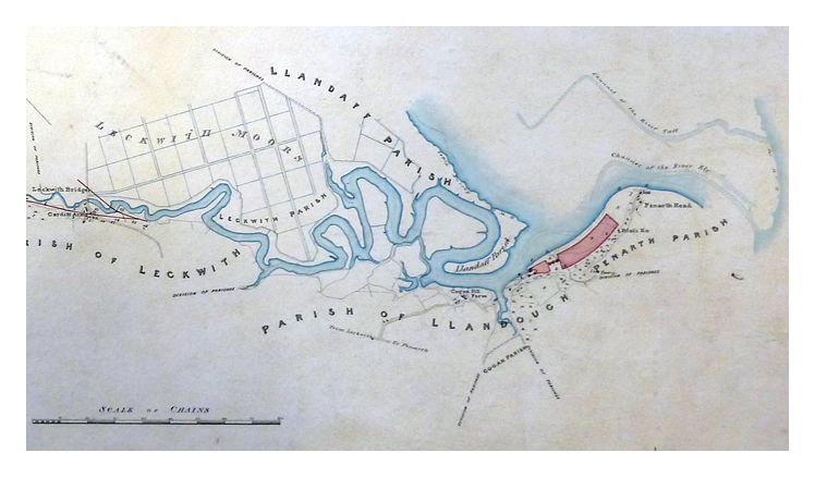 Plan of the Deviation of the Cogan Branch and also of the Proposed Ely Docks In the County of Glamorgan 1836