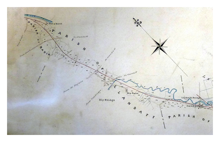 Plan of the Deviation of the Cogan Branch and also of the Proposed Ely Docks In the County of Glamorgan 1836