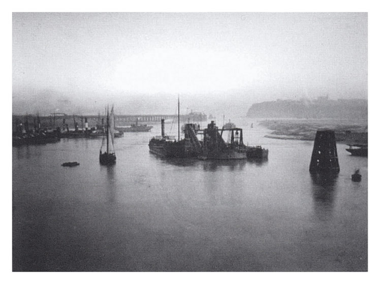 1884 - Standing at the Pierhead with Penarth Head and the tower of St. Augustine's Church