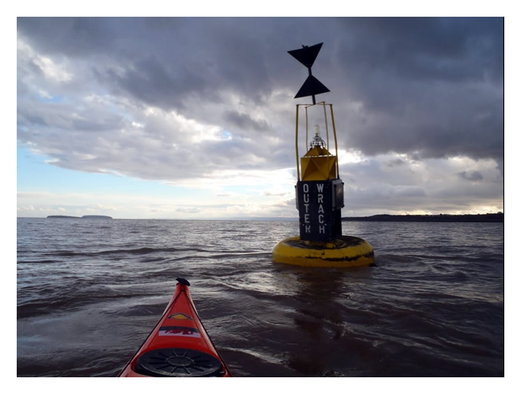 2013 - The 'Outer Wrach' Buoy with the Holms distant in the Bristol Channel.