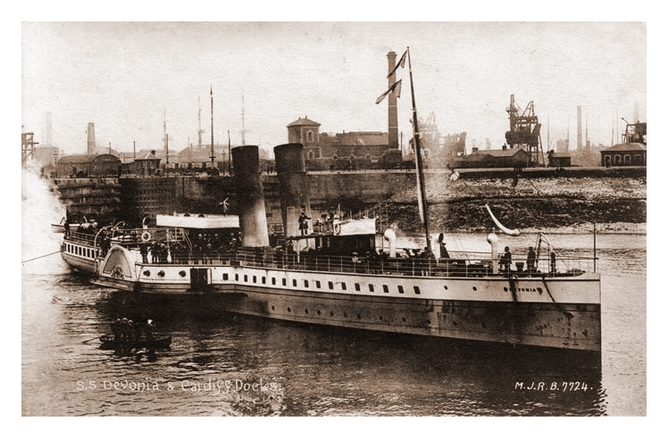 s.s. 'Devonia' & Cardiff Docks.