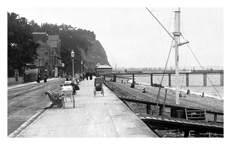 Penarth Esplanade - Penarth showing the beach, pier and promenade c.1905.