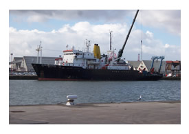 R.S.S. 'Charles Darwin' - a National Environment Research Council vessel moored at Avonmouth Dock.
