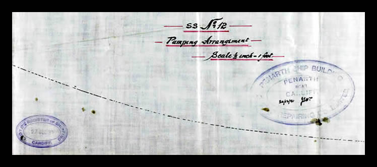 s.s. 'Aira Force' - A drawing of the Pumping Arrangement of 's.s. No.12'.
