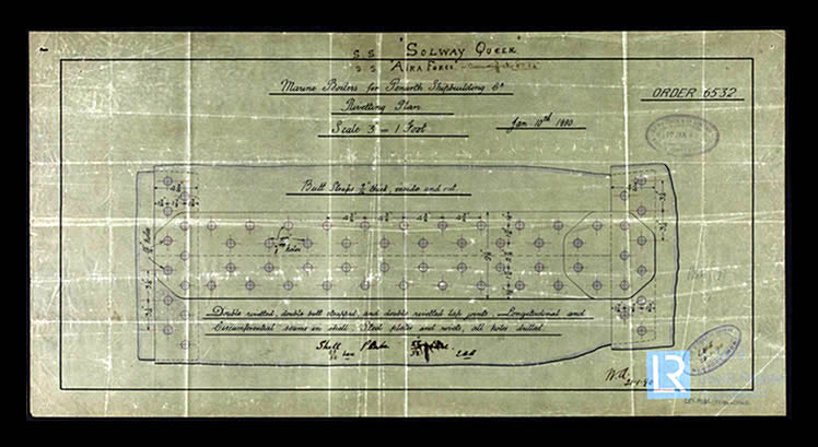 s.s. 'Aira Force' - A Riveting Plan for Marine Boilers for the Penarth Shipbuilding Co.
