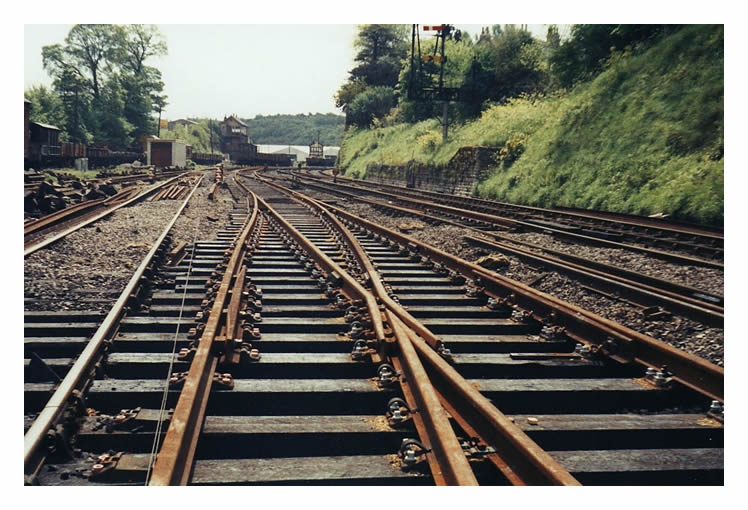 Llandough sidings looking toward the former entrance to Penarth Dock, Penarth Dock Station and right, to Cogan Station and all stations to Barry Island.
