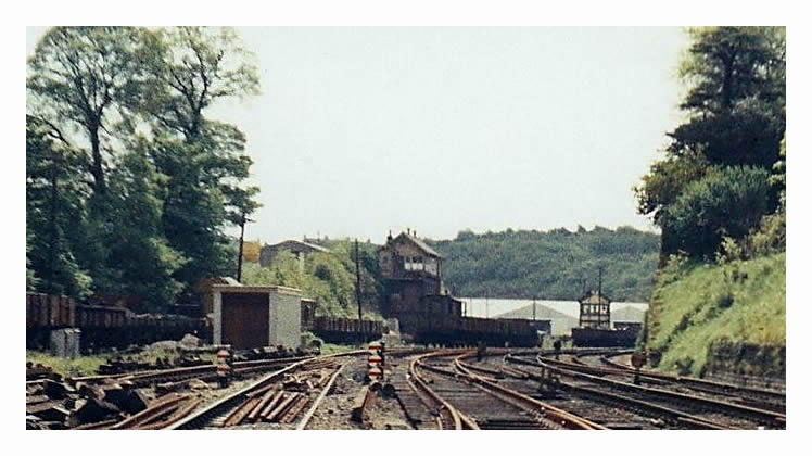 Llandough sidings looking toward the former entrance to Penarth Dock, Penarth Dock Station and right, to Cogan Station and all stations to Barry Island.