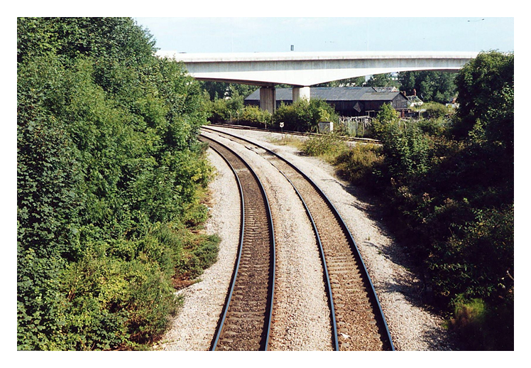 2000 - The view from Windsor Road overbridge near Cogan Junction.