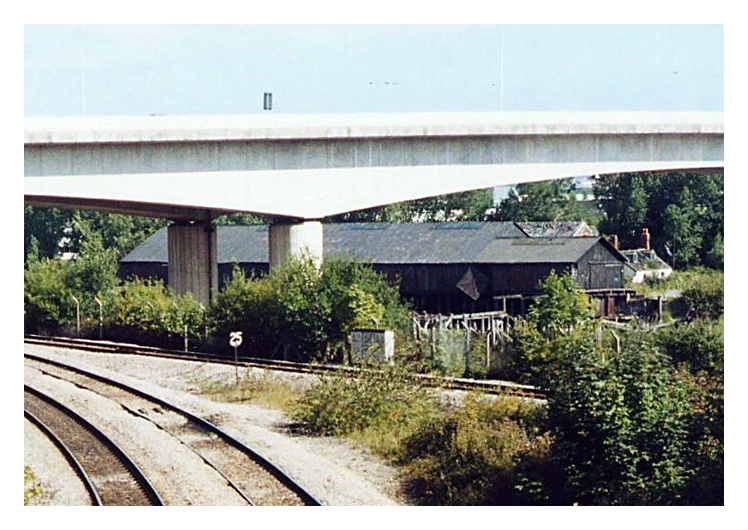2000 - The view from Windsor Road overbridge near Cogan Junction - enlargement.