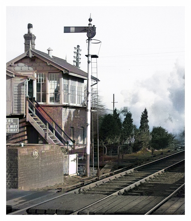 1955 - British Railways locomotive 5937 approaching Dinas Powis station during January 1955.
