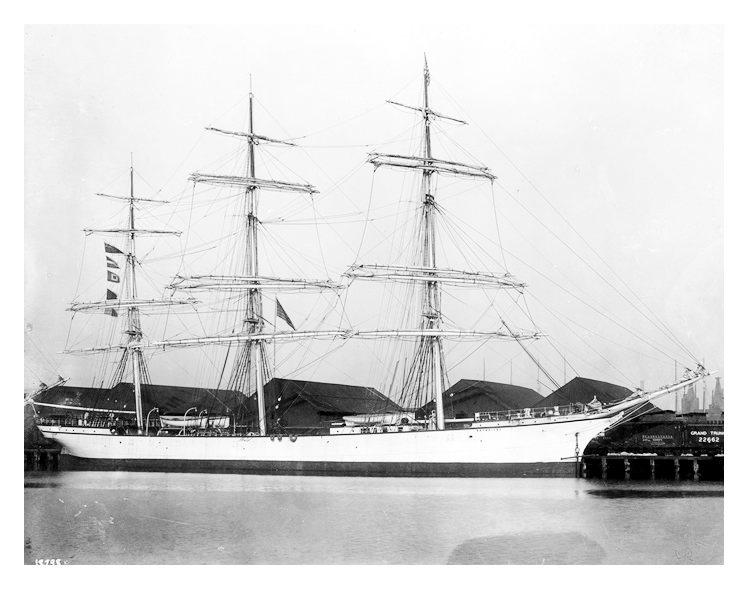 c.1900 - The 'Brynhilda' in port at Philadephia, United States.