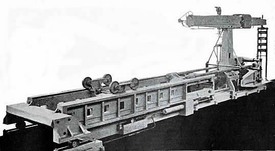 Fig. 7 - General View of 350-ton Horizontal Testing Machine, Lloyd's Bute Proving House, Cardiff.