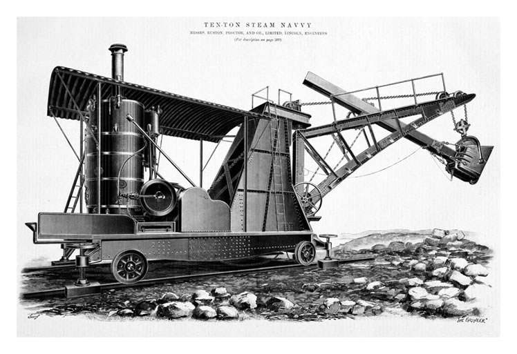 Ten-Ton Steam Navvy, Messrs. Ruston, Proctor and Co. Limited, Lincoln, Engineers.