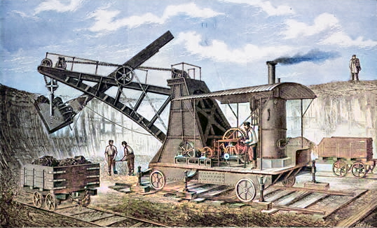 'Steam Excavating Machine by Dunbar & Ruston.' 