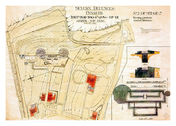 c.1903-1911 - Plan of the Penarth Head Battery.